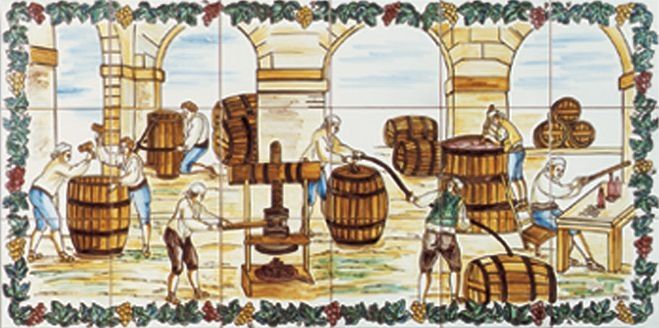 Escenas Vino y Caza  Labores del vino